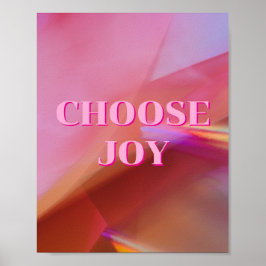 Póster Diseño colorido, cartel de Elige Alegría