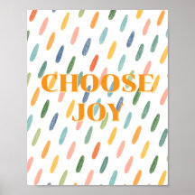 Diseño colorido, cartel de Elige Alegría 