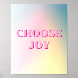 Póster Diseño colorido, cartel de Elige Alegría