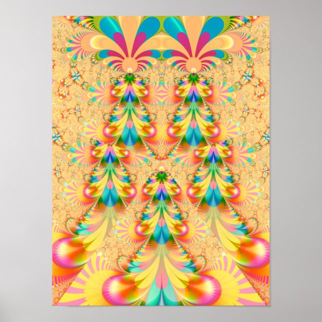 Póster Diseño colorido en abanico (Frente)