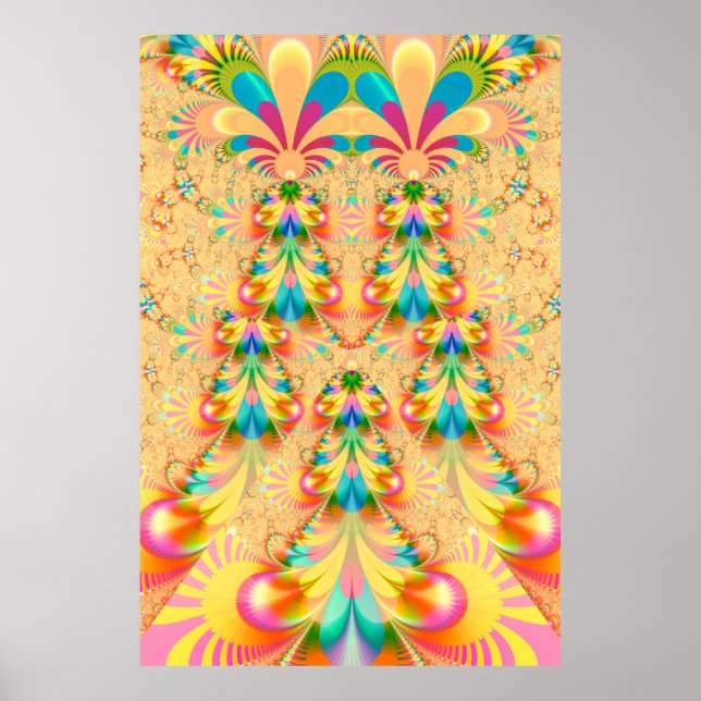 Póster Diseño colorido en abanico (Frente)