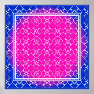 Póster Diseño con patrón geométrico abstracto dibujado a