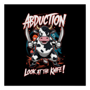 Póster Diseño con un personaje de vaca