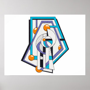 Póster Diseño Constructivista de Deco Geométrico