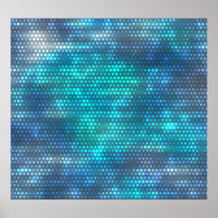 Póster Diseño creativo de fondo azul abstracto.