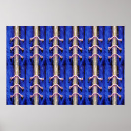 Póster Diseño de abstracto azul real mínimo industrial