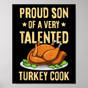 Póster Diseño de Acción de Gracias para un hijo de cocine