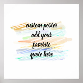 Póster diseño de acuarela abstracto moderno añade tu cita