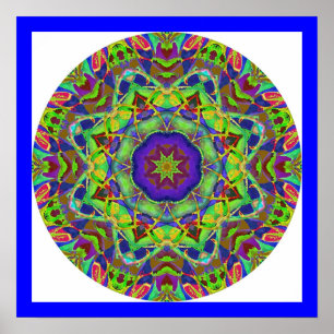 Póster Diseño de acuarela Mandala Poster.3