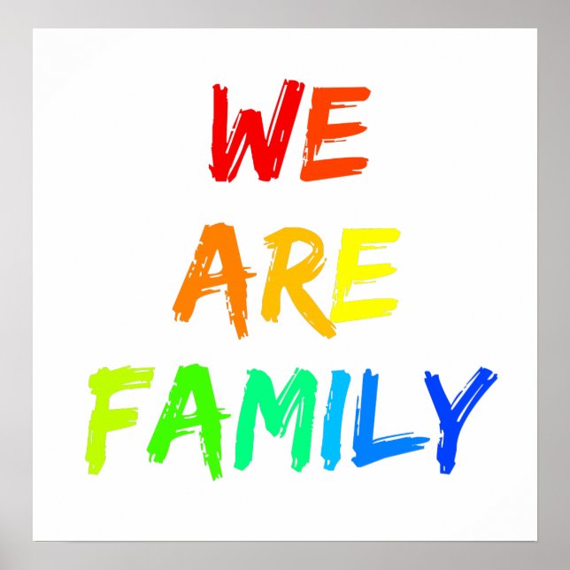 Póster Diseño de adopción del sol de arcoiris de la famil (Frente)