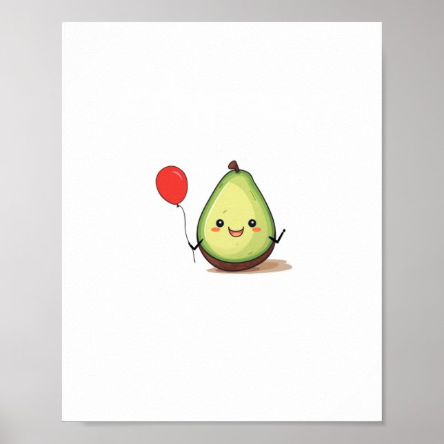 Póster Diseño de aguacate, tema de aguacate (Frente)