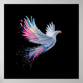 Póster Diseño de águila abstracta colorida