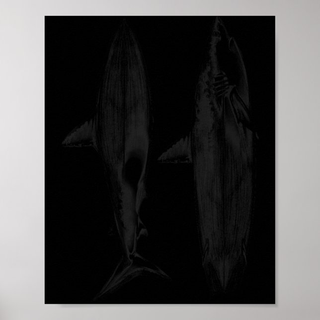 Póster Diseño de aleta de tabla de surf de tiburón surfis (Frente)