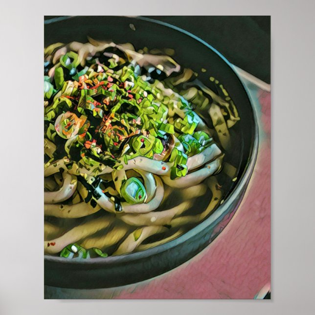 Póster Diseño de amante de los fideos (Frente)