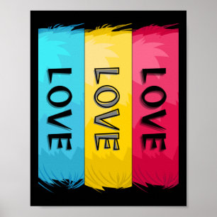 Póster Diseño de amor de tres veces