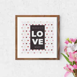 Póster Diseño de amor simple y elegante
