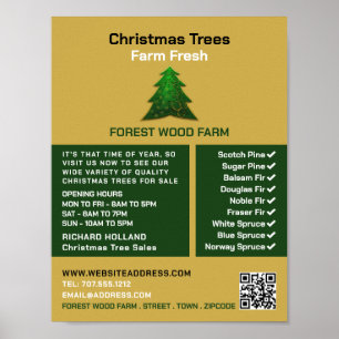 Póster Diseño de árbol de la fibra de moda, ventas de árb