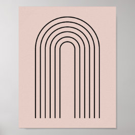 Póster Diseño de arco negro minimalista