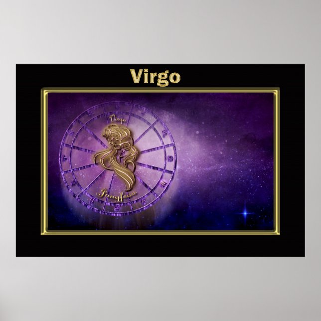 Póster Diseño de Astrología Vergo Zodiac