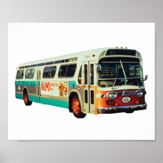 PÓSTER DISEÑO DE AUTOBÚS DE TRANSIT DE CA