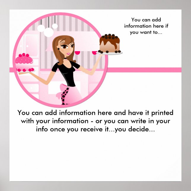 Póster Diseño de Baker/Bakery/Pastry Chef Poster 2 (Frente)