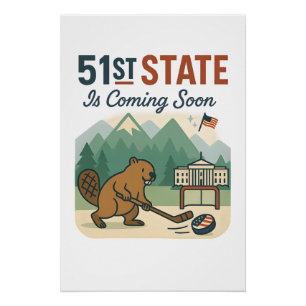 Póster Diseño de bandera de Canadá EE. UU. de hockey de c
