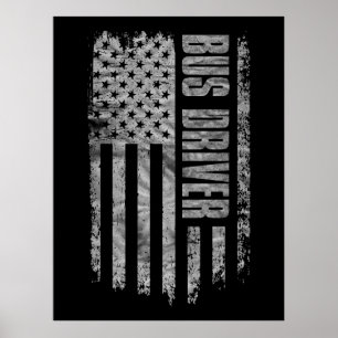 Póster Diseño de bandera de EE. UU. angustiado para condu