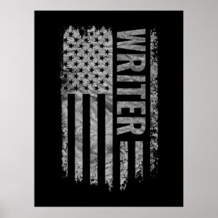 Póster Diseño de bandera de EE. UU. angustiado para escri