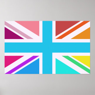 Póster Diseño de bandera de la unión/Jack - multicolor