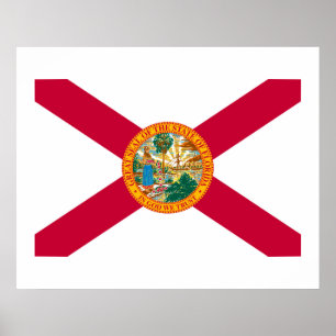 Póster Diseño de bandera del estado de Florida
