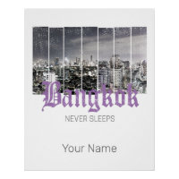 Diseño de Bangkok Skyline Vintage BKK Retro Tailan