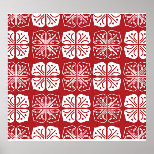 Póster Diseño de Batik Kawung Gurda en Indonesia