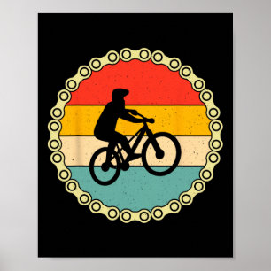 Póster Diseño de bicicleta de montaña para ciclista amant