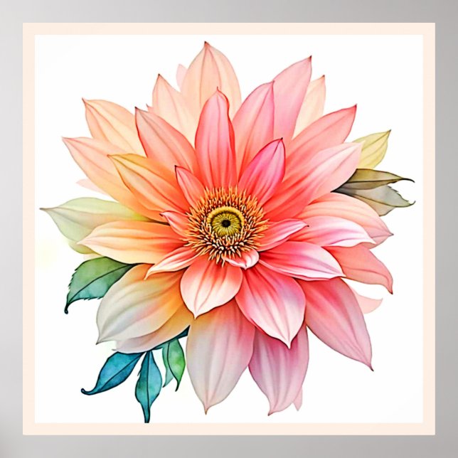 Póster Diseño de Bloom de Abstracto de Petal suave (Frente)