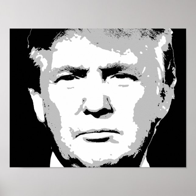 PÓSTER DISEÑO DE BLOQUE DE DONALD TRUMP (Frente)