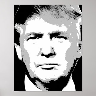 PÓSTER DISEÑO DE BLOQUE DE DONALD TRUMP