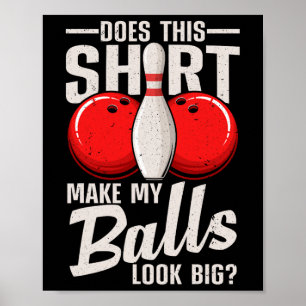 Póster Diseño De Bolas Guay Para Hombres Mujeres Boliche 
