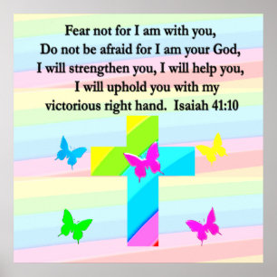 Póster DISEÑO DE bonito ISAIAH 41:10