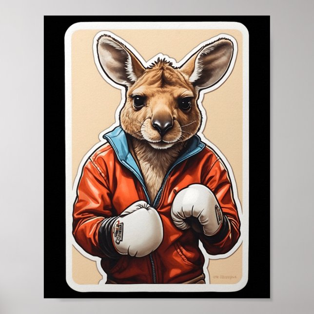 Póster Diseño de Boxer Kangaroo - Boxing Kangaroo Ar (Frente)