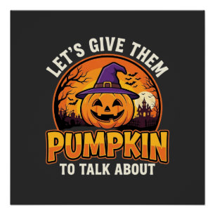 Póster Diseño de broma de calabaza de Halloween_1