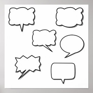 Póster Diseño de burbuja de voz