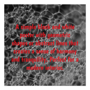 Póster Diseño de burbuja gris