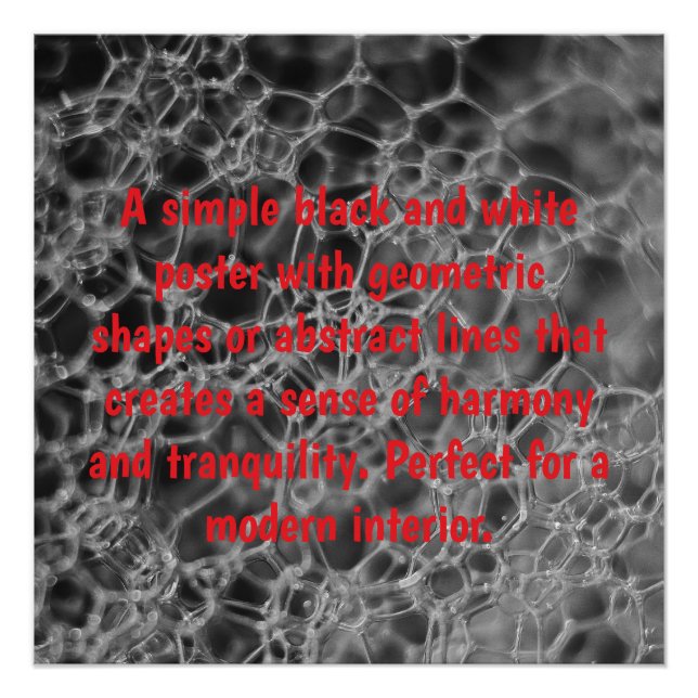 Póster Diseño de burbuja gris (Anverso)