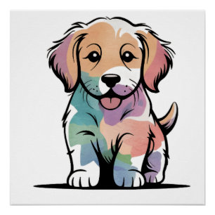 Póster Diseño de cachorro lindo