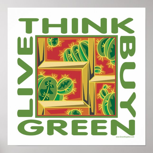 Póster Diseño de Cactus (Frente)