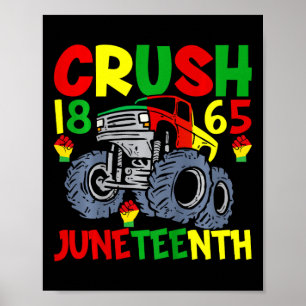 Póster Diseño De Camión De Junete Para Niños Cruzados Par