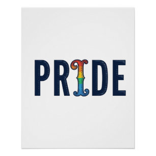Póster Diseño de camiseta con letras de arcoíris Vintage