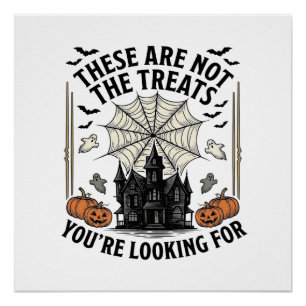 Póster Diseño de camiseta de golosinas de fantasmas de Ha