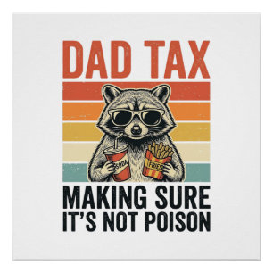 Póster Diseño de camiseta divertida vintage de mapache de