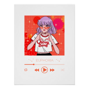 Póster Diseño de camiseta gráfica   Arte de pared de anim